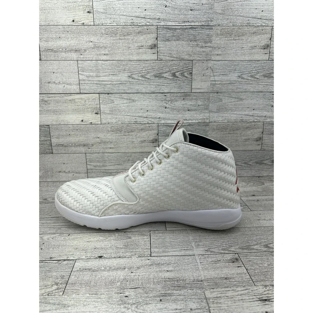 Jordan Air‎ White Woven Mid Top Sneakers Mens Size 9.5